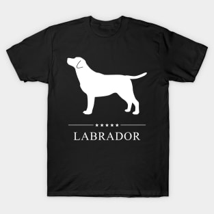 Labrador Retriever Dog White Silhouette T-Shirt